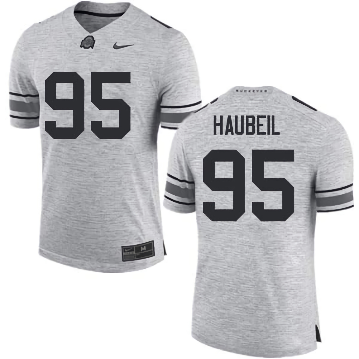 Blake Haubeil Ohio State Buckeyes Men's NCAA #95 Nike Gray College Stitched Football Jersey TZP8256YI